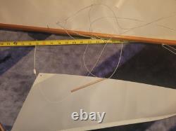 Vintage 30 RC Wooden Model Sailboat Yacht Vic Smeed Sea Urchin Untested Motor