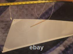 Vintage 30 RC Wooden Model Sailboat Yacht Vic Smeed Sea Urchin Untested Motor