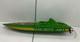 Vintage 37 Fuel Powered Model Rc Jet Boat Green Ancient Art Parts, Not Run