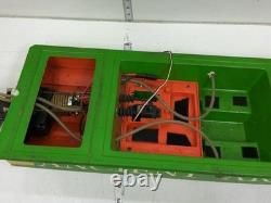 Vintage 37 Fuel Powered Model RC Jet Boat Green Ancient Art Parts, Not Run