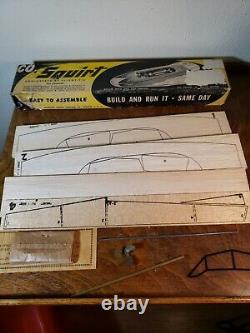 Vintage 40s Original CO2 SQUIRT MODEL KIT Boat with Box by Scientific Model PARTS