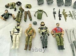 Vintage 4 GI Joe Action Figures 1980's Hasbro -Devilfish Boat Body Parts