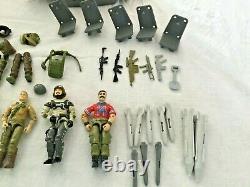 Vintage 4 GI Joe Action Figures 1980's Hasbro -Devilfish Boat Body Parts