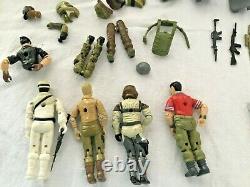 Vintage 4 GI Joe Action Figures 1980's Hasbro -Devilfish Boat Body Parts