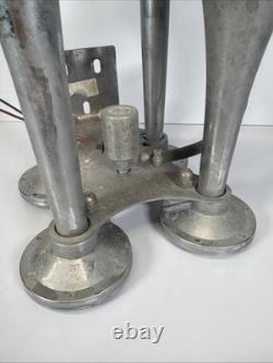 Vintage 4 Trumpet Air Horn Metal Car Truck Boat RV Rat Rod Untested Parts