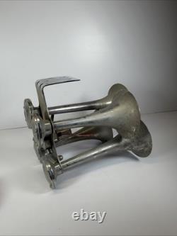 Vintage 4 Trumpet Air Horn Metal Car Truck Boat RV Rat Rod Untested Parts