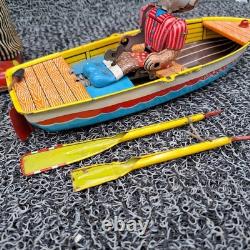 Vintage 50's Toy Lot Suzuki Bear Boat, Battery Bear Drummer, Shoe Cobbler. Parts