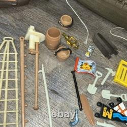 Vintage 70s Playmobil 3550 Pirate Ship Parts & Pieces Being Sold As Is