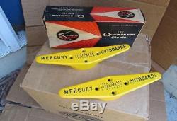 Vintage Advertising Mercury Outboard Boat pair 2 Cleats UNUSED IN THE BOX