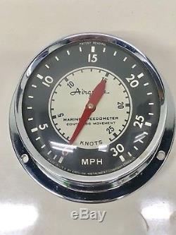 Vintage Airguide Model 701 Boat / Marine 30 MPH SpeedometerNew-Old Stock in Box