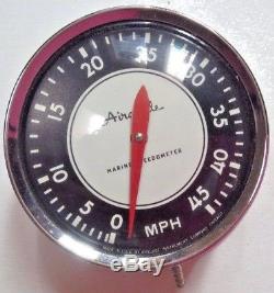Vintage Airguide Model 702 Boat/Marine Speedometer Head 0-45 MPH NIBNOS
