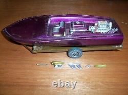 Vintage Amt Rayson Craft Ski-drag Boat For Parts Restore Or Customize + Trailer