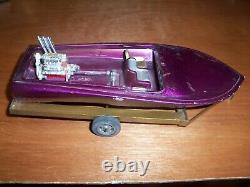 Vintage Amt Rayson Craft Ski-drag Boat For Parts Restore Or Customize + Trailer