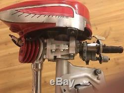 Vintage Antique 1941 1hp Sears Waterwitch Race Outboard Resto Mod &display stand