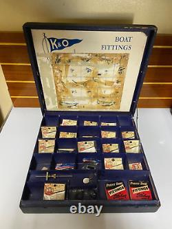 Vintage Antique K & O Fitting Craft Model Accessory Parts Display Box