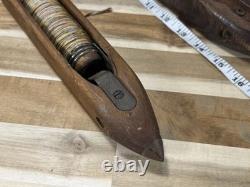 Vintage? Antique Loom Wooden Shuttle Boats Weaving 17? Bobbin? Parts? See Pics