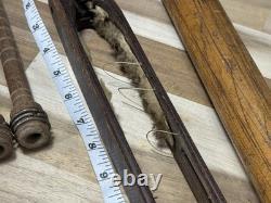 Vintage? Antique Loom Wooden Shuttle Boats Weaving 17? Bobbin? Parts? See Pics
