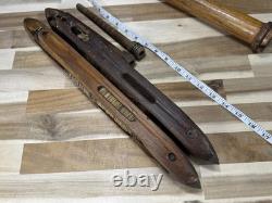 Vintage? Antique Loom Wooden Shuttle Boats Weaving 17? Bobbin? Parts? See Pics