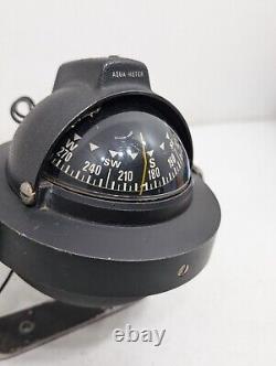 Vintage Aqua Meter Compass Car Dash Boat Deck Marine Hot Rod Light Up WORKING