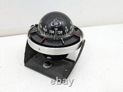 Vintage Aqua Meter Compass Car Dash Boat Deck Marine Hot Rod Rare Removable Base