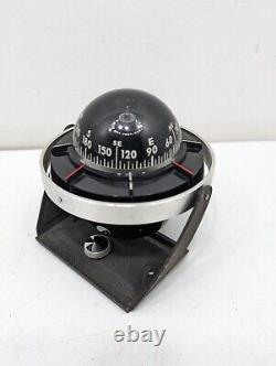 Vintage Aqua Meter Compass Car Dash Boat Deck Marine Hot Rod Rare Removable Base