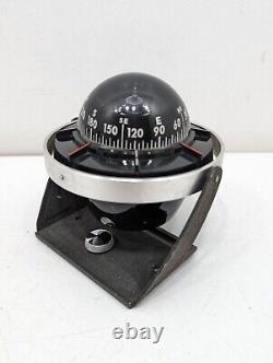 Vintage Aqua Meter Compass Car Dash Boat Deck Marine Hot Rod Rare Removable Base