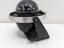 Vintage Aqua Meter Compass Car Dash Boat Deck Marine Hot Rod Rare Removable Base