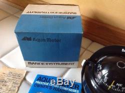 Vintage Aqua Meter Saturn Compass 147 Marine Boat Classic Off Shore Compass