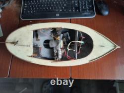 Vintage Aristo Craft Operating Scale Model Sail Boat Hp 2rnb Hitec Wooden Parts