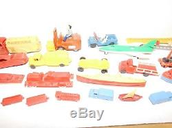Vintage Assorted Miniature Plastic Toy Car Truck Boat Parts Lot