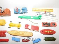 Vintage Assorted Miniature Plastic Toy Car Truck Boat Parts Lot