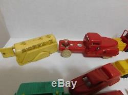 Vintage Assorted Miniature Plastic Toy Car Truck Boat Parts Lot