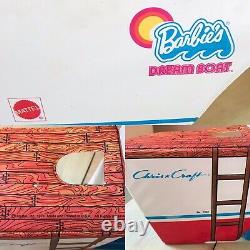 Vintage Barbie's Dream Boat Playset Chris Craft 1974 Mattel Carrying Case Parts