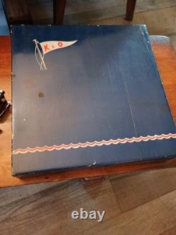 Vintage Battery Operated Toy Boat Parts K&O Fleetline With Display Box