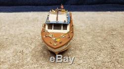 Vintage Battery Powered Ideal Motorific Boat Barracuda Works For PARTS