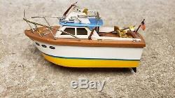 Vintage Battery Powered Ideal Motorific Boat Barracuda Works For PARTS
