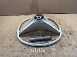 Vintage Boat Aluminum Quick Silver Metal Steering Wheel + Parts 1950s 1960s Old