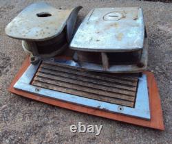 Vintage Boat Bow Light Chrome 2 Lot & Step Pad for Restoration Parts or Repair