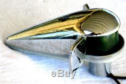 Vintage Boat Bow Light Winged Red & Green Lens Chrome Plated