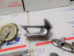 Vintage Boat Cleats Chock Pullies Rope Guides ETC Parts Lot RARE Flying V Cleat