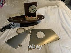 Vintage Boat Clock TV Lamp For Parts Project