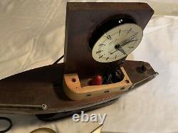 Vintage Boat Clock TV Lamp For Parts Project