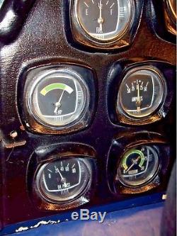 Vintage Boat Cluster Mercruiser Gauges, Teleflex Rack N Pinion Steering, Wheel