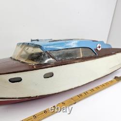 Vintage Boat Cruiser Outboard Wooden Boat 22 (No Motor) For Parts/Repair