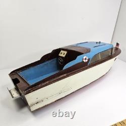 Vintage Boat Cruiser Outboard Wooden Boat 22 (No Motor) For Parts/Repair