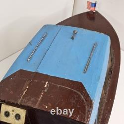 Vintage Boat Cruiser Outboard Wooden Boat 22 (No Motor) For Parts/Repair