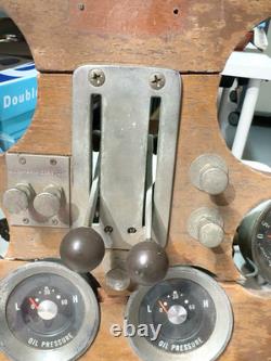 Vintage Boat Dashboard Instrument Panel Gauges Controls Wood Marine Parts/Repair