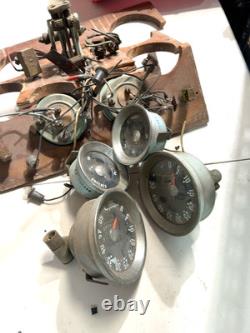 Vintage Boat Dashboard Instrument Panel Gauges Controls Wood Marine Parts/Repair Vintage Boat Dashboard Instrument Panel Gauges Controls Wood Marine Parts/Repair