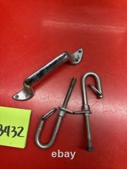 Vintage Boat Hardware Cleet Parts Lot Handle Tie Off U Bolt Clip Stainless Deck