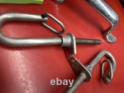 Vintage Boat Hardware Cleet Parts Lot Handle Tie Off U Bolt Clip Stainless Deck